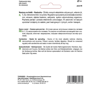 Rzeżucha, nasiona na kiełki Torseed